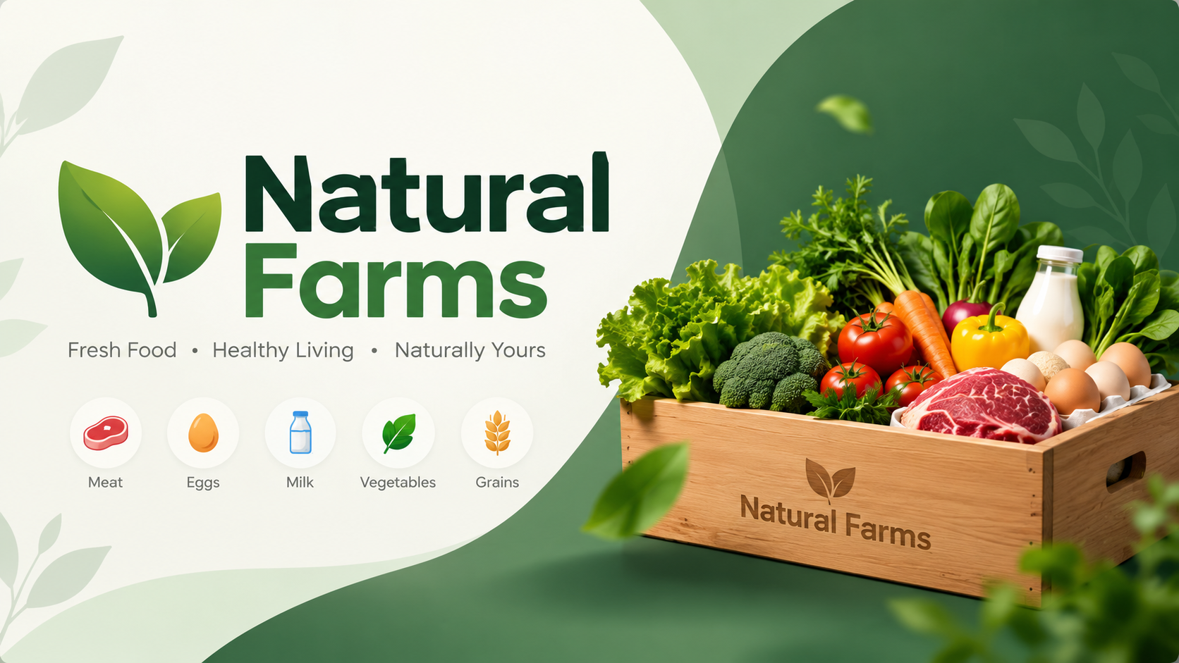 E-commerce storefront preview for a farm products platform